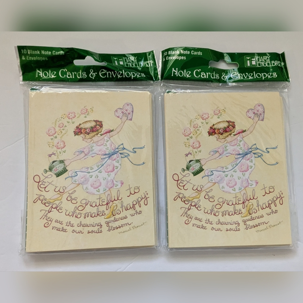 Mary Engelbreit 2 Packs of 10 Bank Note Cards & Envelopes - New in Package